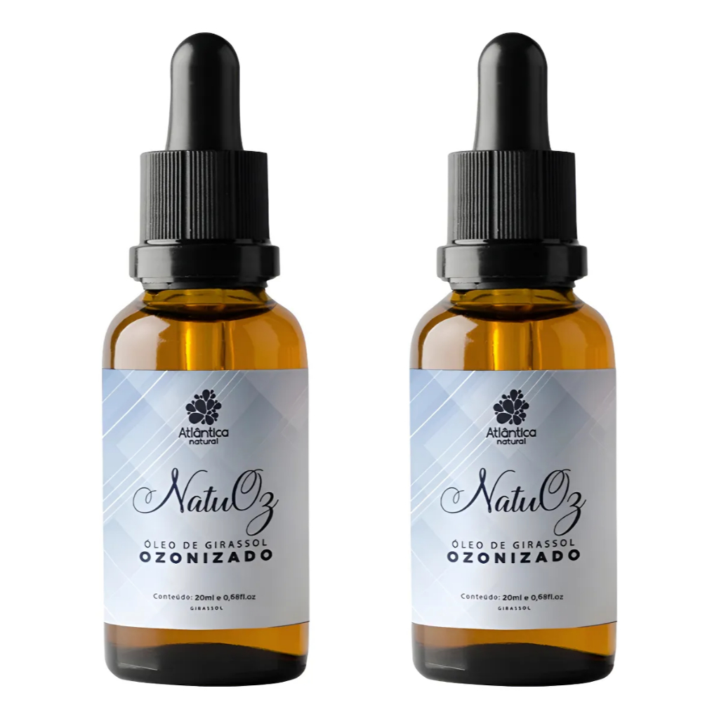 Kit 2 Óleos de Girassol Ozonizado 100% Natural Ozonio Ativo 20ml Promoção