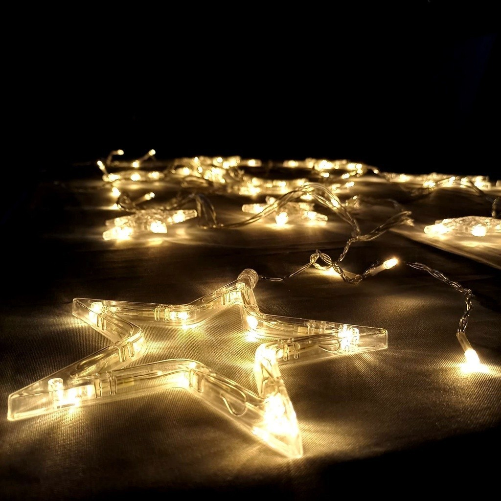 Pisca Pisca Natal kit com 3 lampadas cascata estrela e pisca pisca