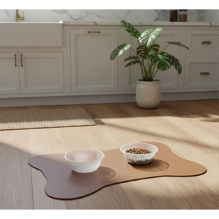 Tapete Comedouro Pet Cachorro Couro Antiderrapante Impermeavel Design Osso em Oferta na Shopee