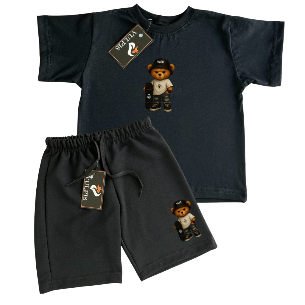 Kit Infantil Camiseta Menino e Short Moletinho Moda Verão em Oferta na Shopee