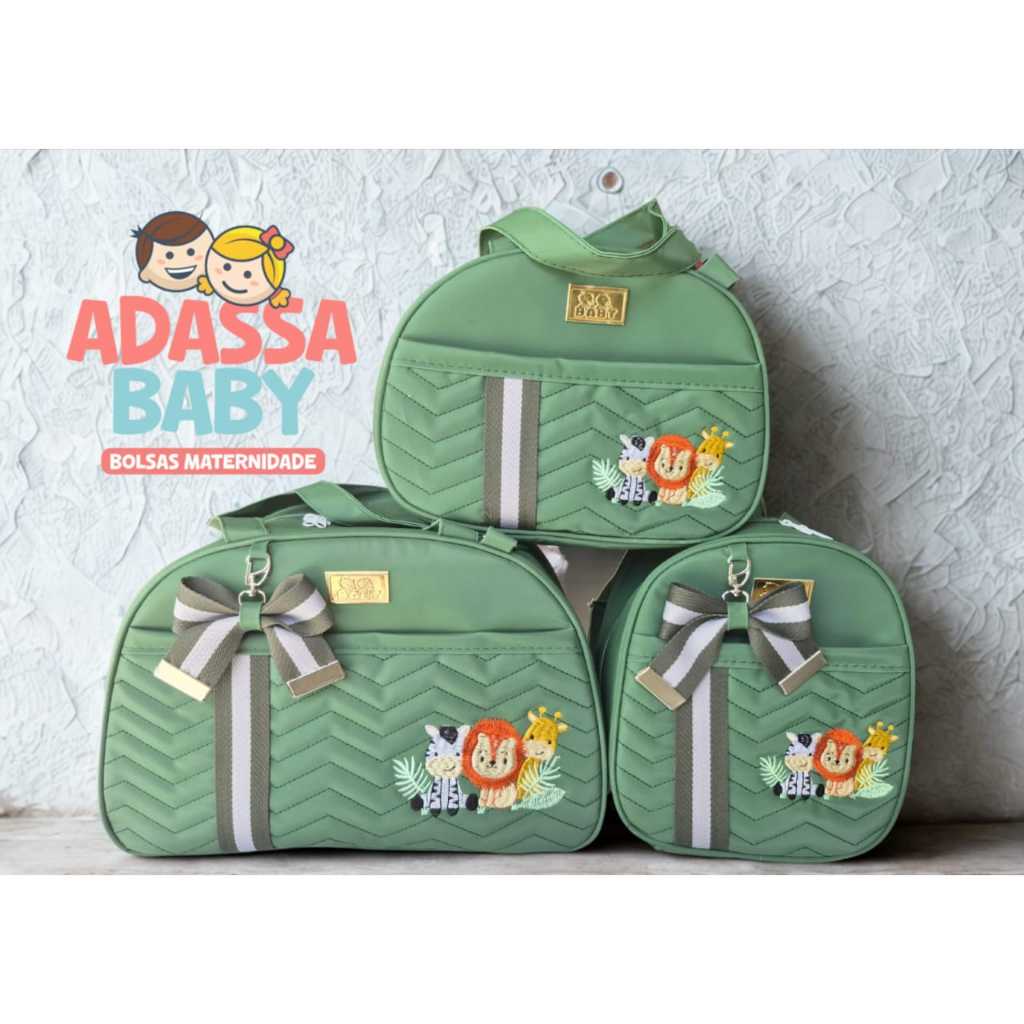 kit de bolsa Maternidade e Mochila Safari (3 Peças) em Oferta na Shopee