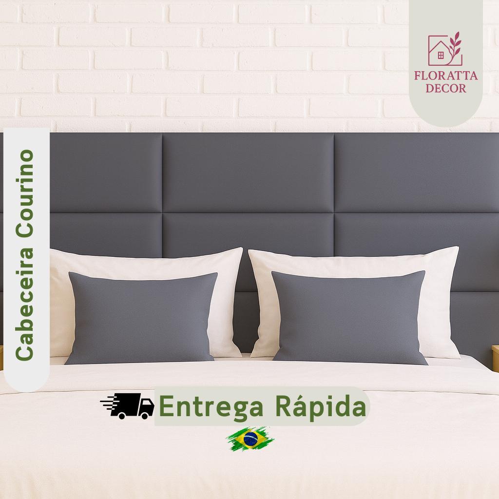 Kit Cabeceira Retângular COURINO Cama Box Casal Queen king 45cmx20cm -VÁRIOS TAMANHOS - ENVIO RÁPIDO