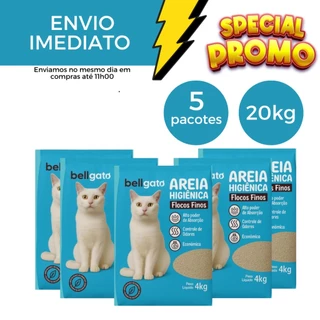 Areia Sanitária Higiênica Para Gatos Anti Odor 20kg Total Extra Fina