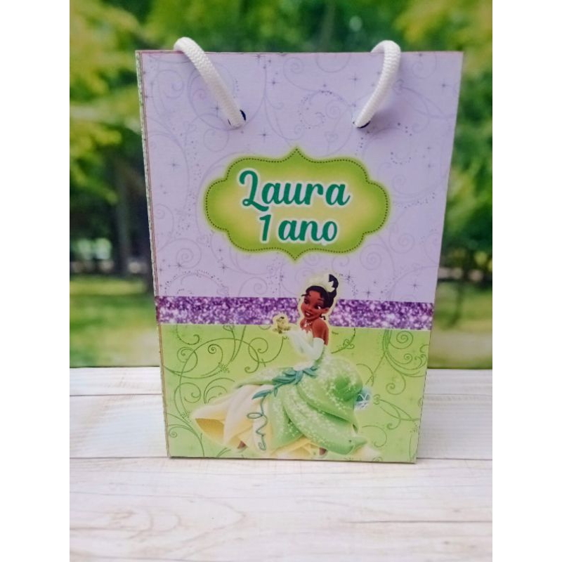 PEGUE E MONTE - Sacolinhas Princesa e o sapo personalizadas tamanho P/ lembrancinhas - Sacolinhas - Aniversário