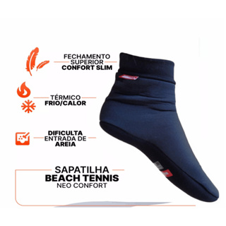Meia Sapatilha Beach Tennis Neoprene Volei Praia Areia Futvolei Hibrida Antitermica em Oferta na Shopee