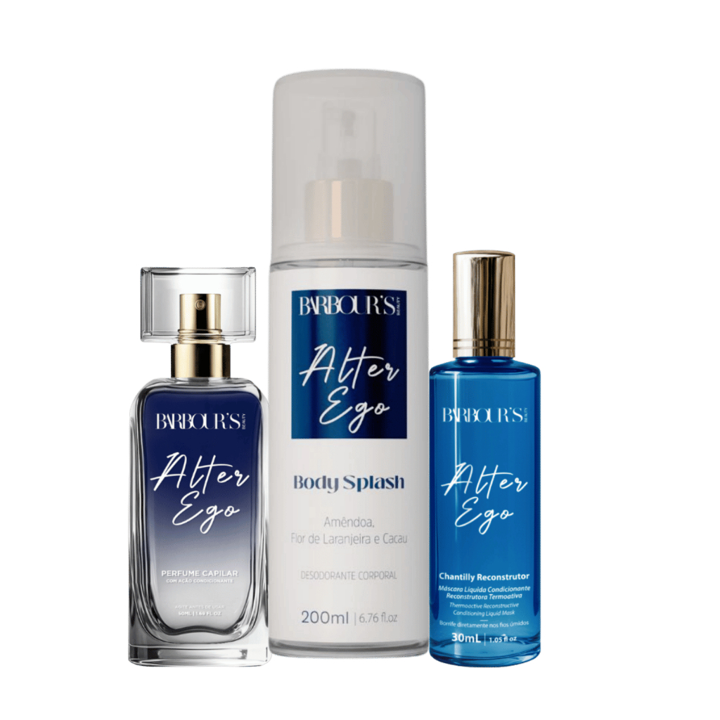 Kit Body Splash Perfume Capilar Máscara Liquída Alter Ego Barbour's Beauty Reconstrução Intensa em Oferta na Shopee