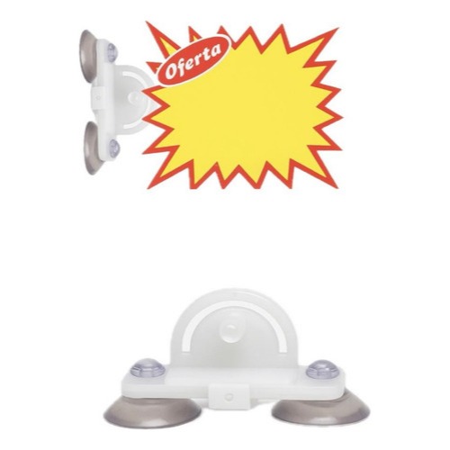 Porta Stopper Meia Lua com Ventosa - 50 Und