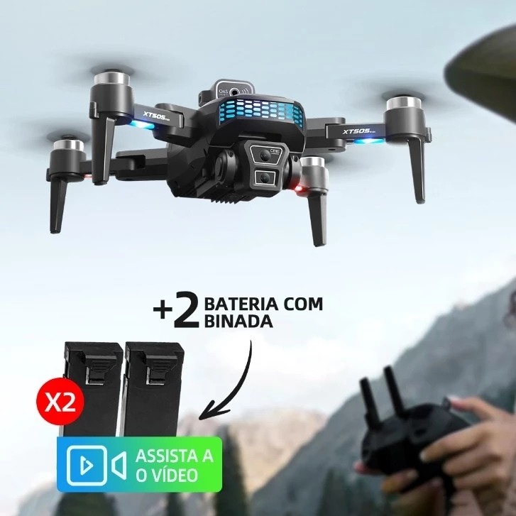 XT505 GPS Drone aéreo profissional sem escovas com câmara HD 4K e GPS + 2 baterias