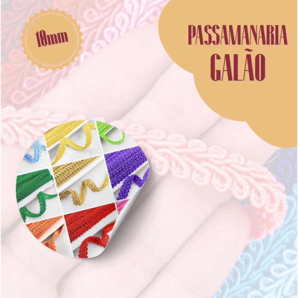 Galão/ Passamanaria 91 10MM - 2, 5, 10 ou 20 Metros