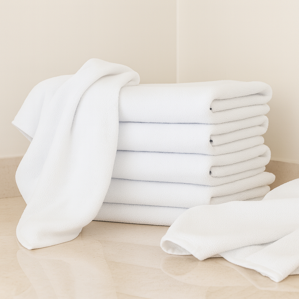 Kit 10 Toalhas de Salão Branca em Oferta na Shopee