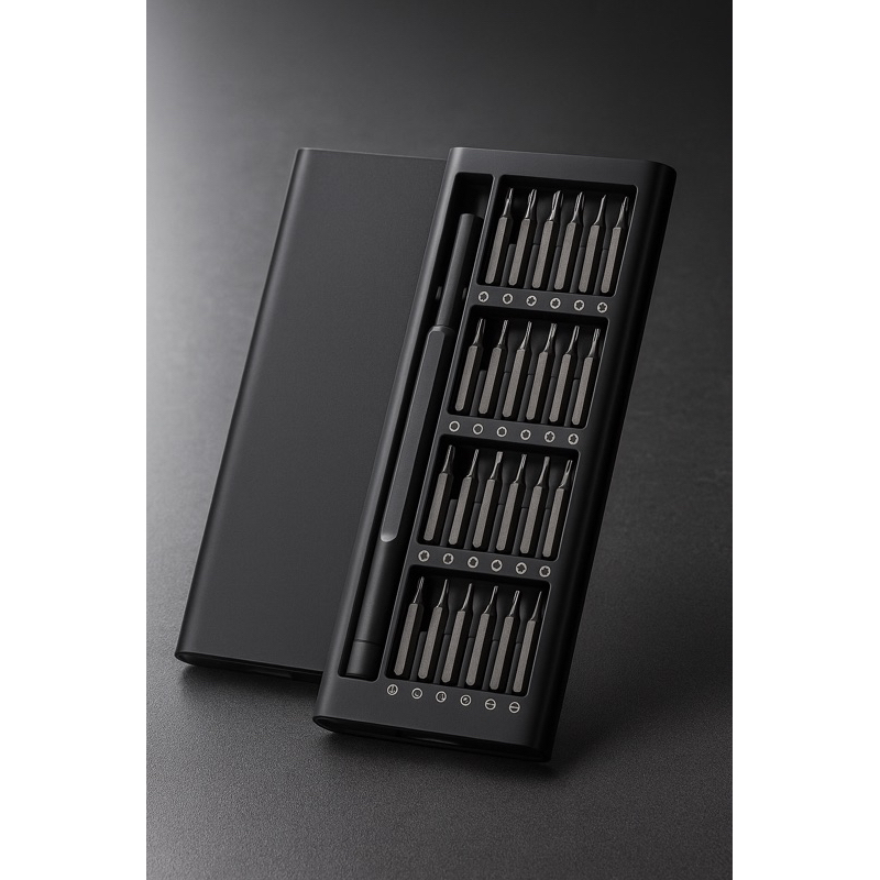 Kit Jogo De Ferramenta Chave Magnética De Precisão 24 Peças Para Pequenos Reparos Celular PC Notebook Óculos