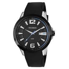 Relógio Masculi Technos Caixa em Aço Pulseira Silicone 2115KNW/8P