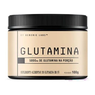 GenericLabs Glutamina 100g Pura Sem Sabor Suplemento Recuperação Imunidade Treino Intenso em Oferta na Shopee