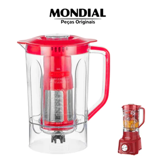 Copo de Liquidificador Mondial L900 Vermelho 1,75L em Acrílico Original
