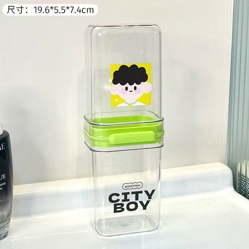 Porta Escova Infantil DIVERTIDO Plástico para viagem, Bolsa e  Escola Colorido