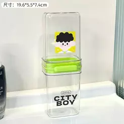 Porta Escova Infantil DIVERTIDO Plástico para viagem, Bolsa e Escola Colorido