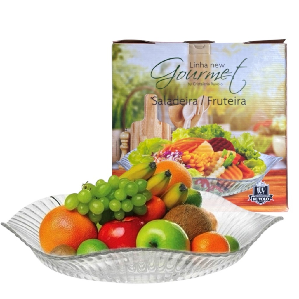 Saladeira Ruvolo, Fruteira Cozinha Mesa, Fruteira Vidro Verona