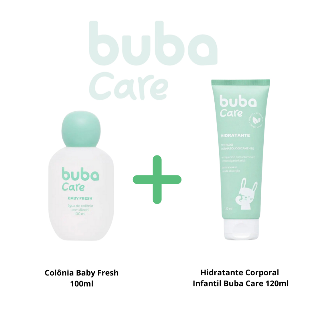 Kit Cuidados Buba Care: Colônia Baby Fresh 100ml + Hidratante 120ml