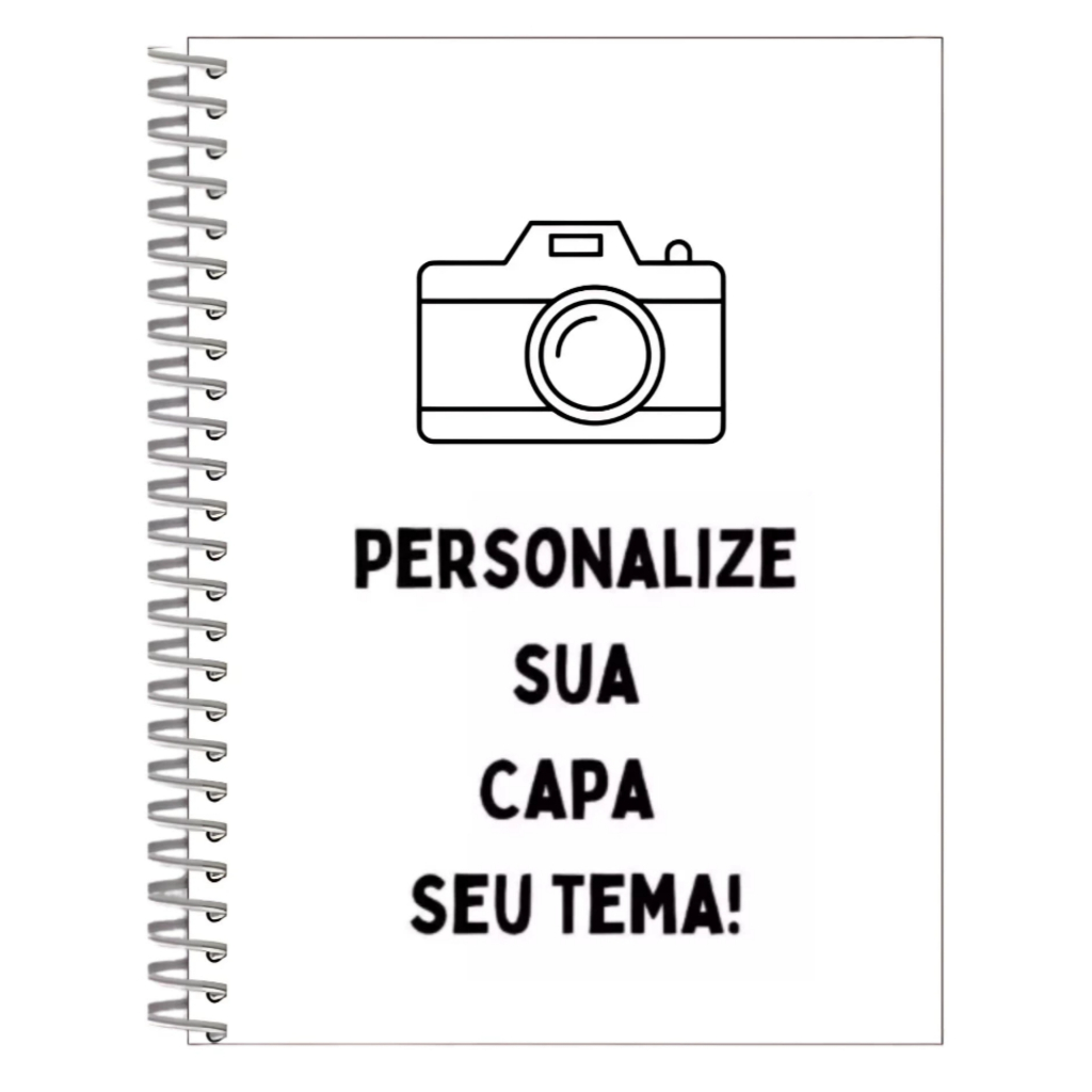 Caderno Personalizado com Foto, Nome ou Tema | Capa Exclusiva | 1 a 20 Matérias | Escolar, Espiral, Capa Dura, Envio 24h em Oferta na Shopee