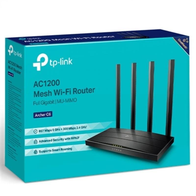 TP-LINK WIFI 5 ARCHER C6 ROUTER AC1200 DUAL BAND MU-MIMO