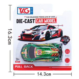Carrinho de Metal Die-Cast Com Fricção - Tag TGC043 em Oferta na Shopee