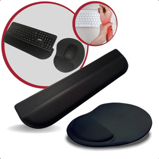 Kit Mouse Pad Ergonômico + Apoio Ergonômico Teclado Home Office em Oferta na Shopee