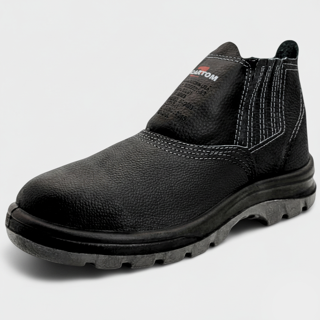 Botina De Segurança Biqueira de PVC Bidensidade Cartom Flex EPI CA15081 Couro 026PVC - Preto em Oferta na Shopee