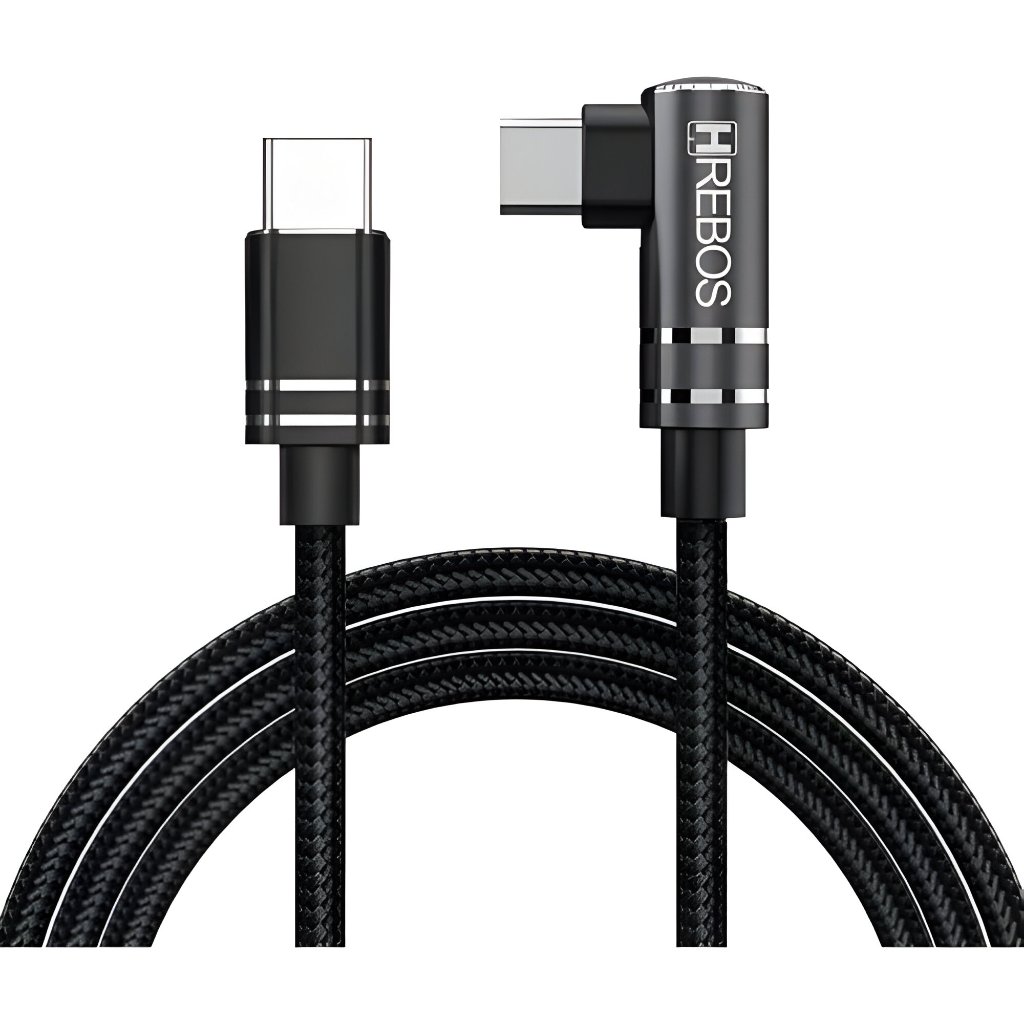 Cabo Usb Tipo C - Tipo C 2 Metros Pd 100w L 90 Graus Nylon