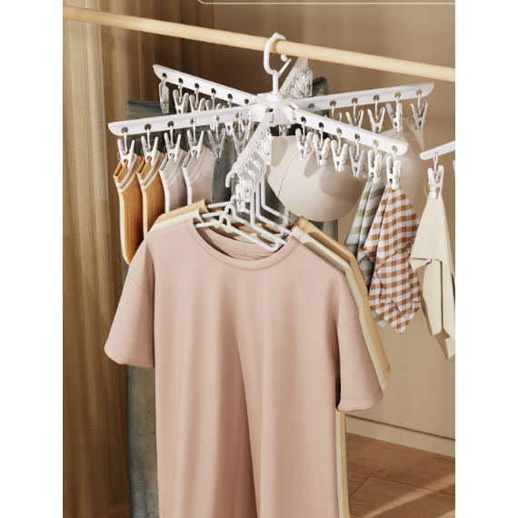 Varal de roupa  com 36 clipes Gancho Giratório  180°  Plástico  Para meias roupas ENVIAR COR ALEATORIO em Oferta na Shopee