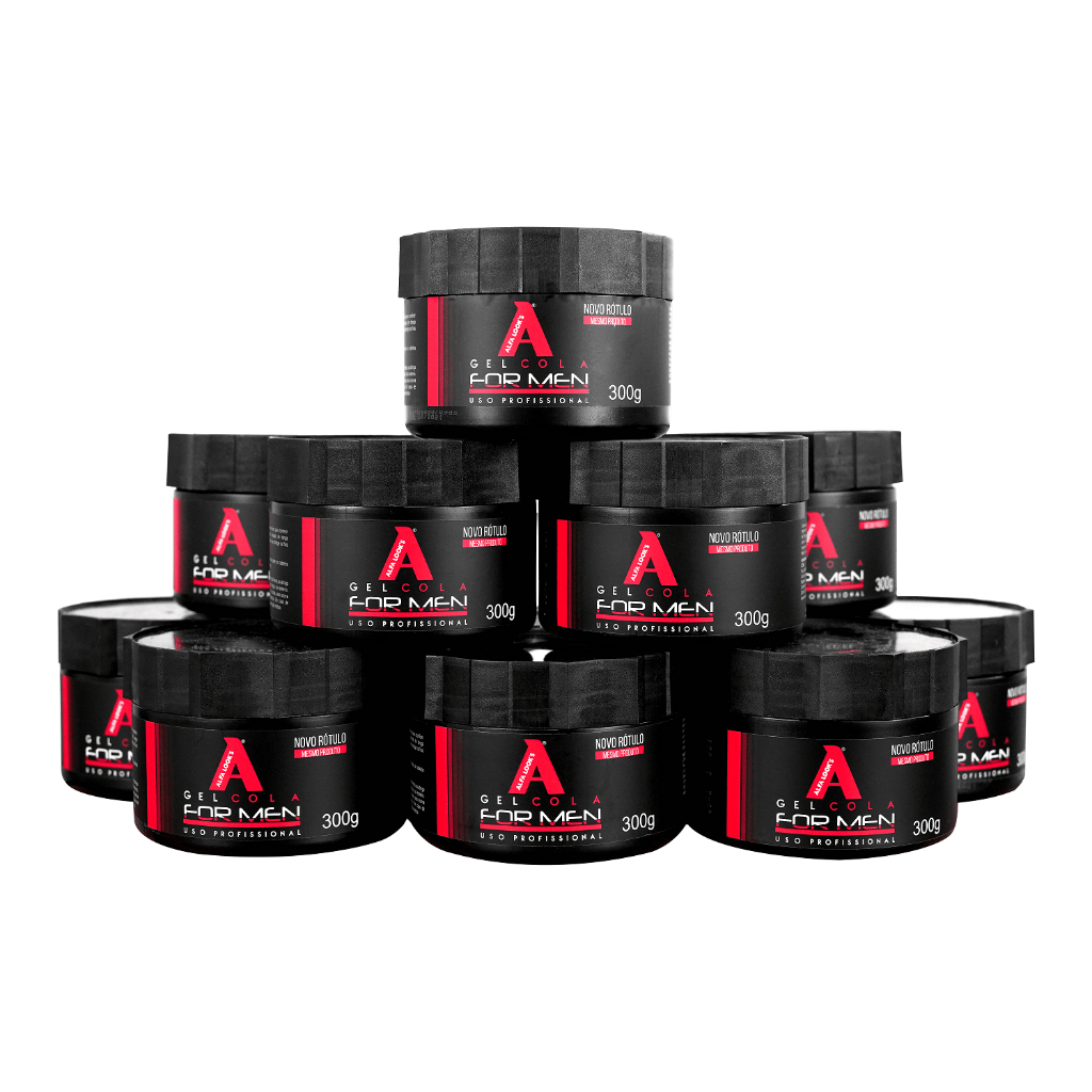 12 Uni GEL COLA ALFA LOOKS FIXAÇÃO EXTRAFORTE 300gr - NOVO RÓTULO
