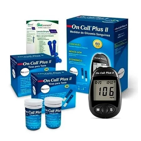 Kit Monitor de Glicemia On Call Plus II