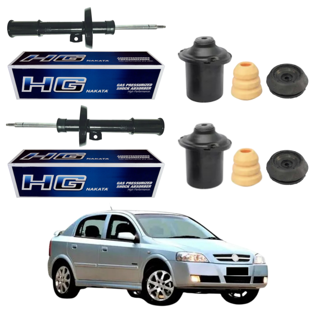 PAR AMORTECEDOR DIANTEIRO ASTRA 1998 A 2012 NAKATA + KIT