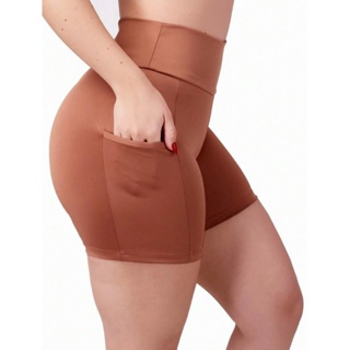 Short Legging com BOLSO fitness levanta bumbum modeladora  poliamida ideal para Academia pilates e ginastica em Oferta na Shopee