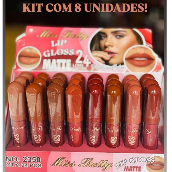 Super Lip Gloss Fashion Colors Efeito Matte 24hs o dia todo Miss Betty