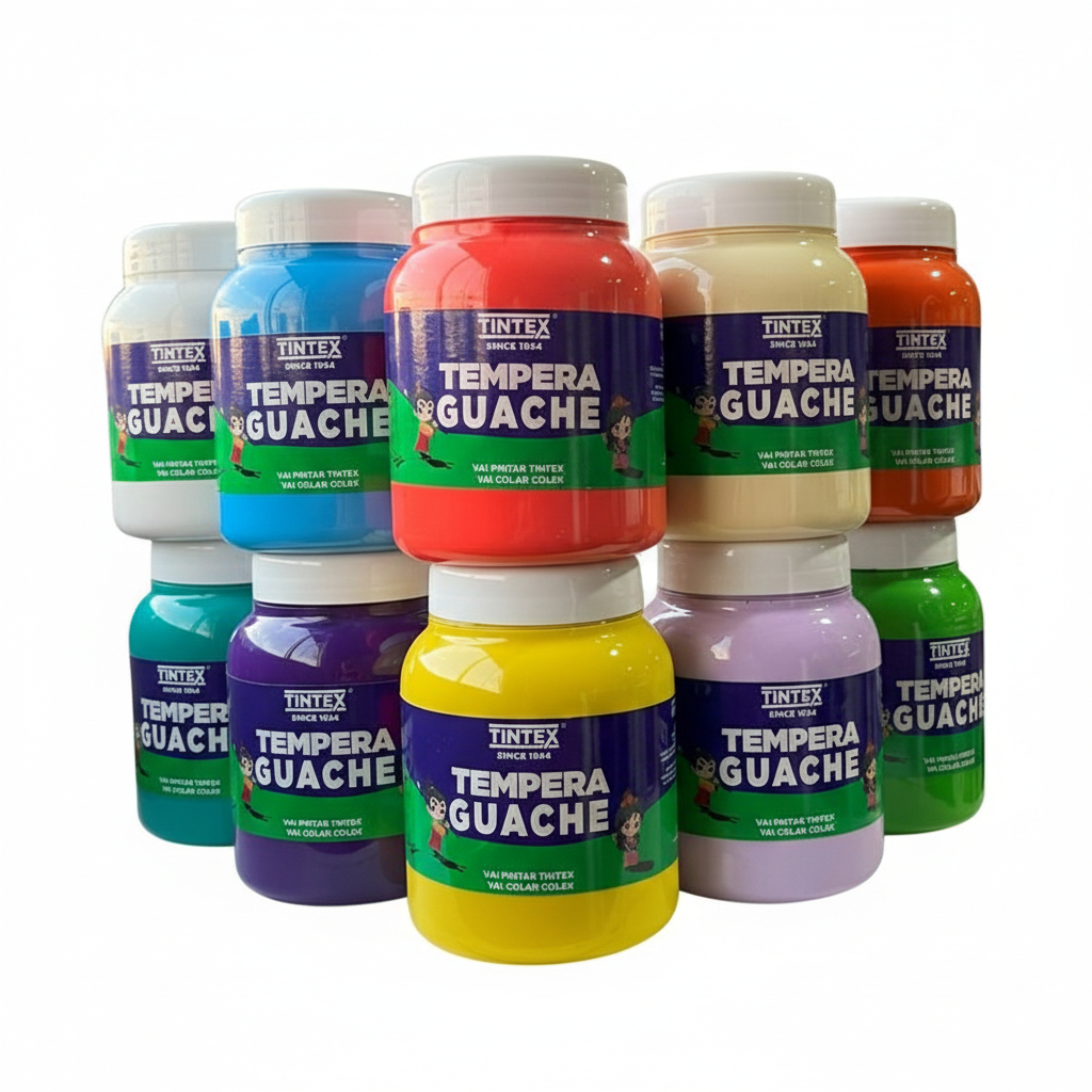 Tinta Guache 500 ml Varias Cores Pote Grande de Tempera Guache em Oferta na Shopee