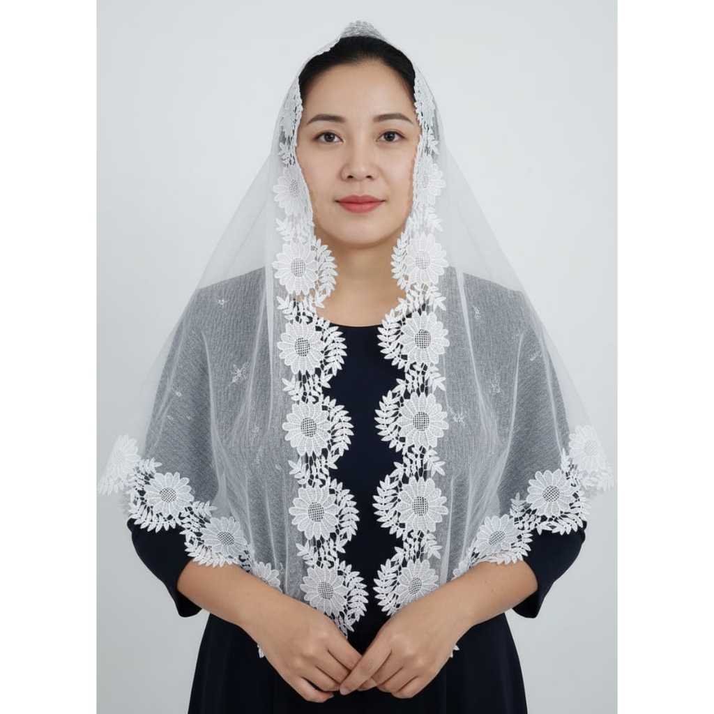 Véu Ccb Congregação Renda Guipir - N641 em Oferta na Shopee