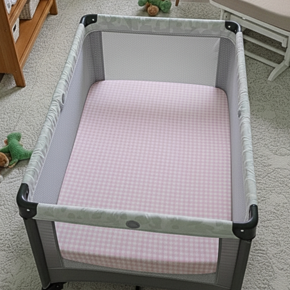 Kit 02 Lençol Avulso com Elástico Berço Desmontável Chiqueirinho Camping Percal 400 Fios em Oferta na Shopee