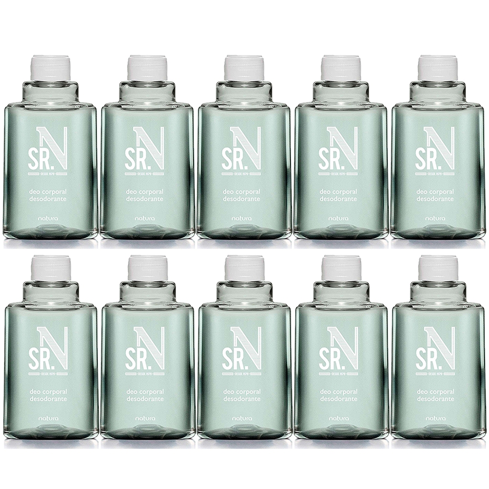 Refil Desodorante Deo Corporal Masculino Sr N 100ml Natura Kit com 10un