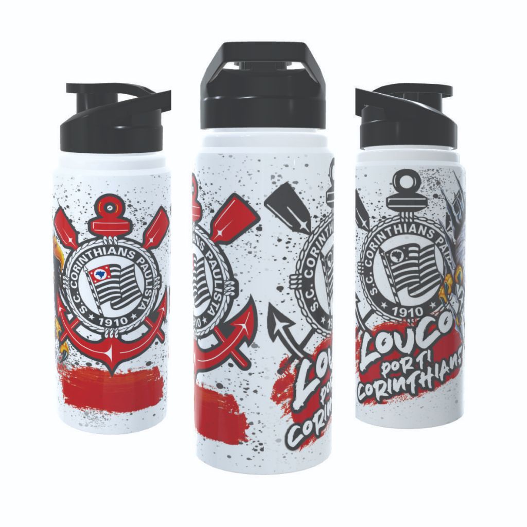 Garrafa Squeeze de Alumínio 750 ML Times Personalizado com o nome Volta as aulas em Oferta na Shopee