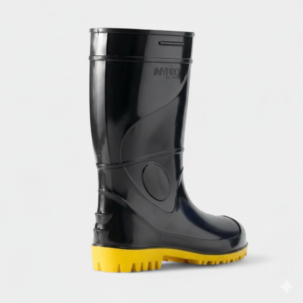 Detalhes do Bota PVC Cano Longo Innpro Work Sa CA 36026 - Preto e Amarelo