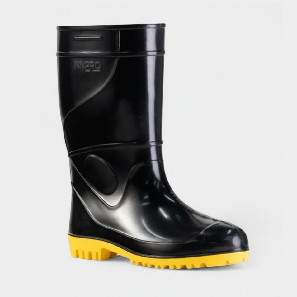 Bota PVC Cano Longo Innpro Work Sa CA 36026 - Preto e Amarelo