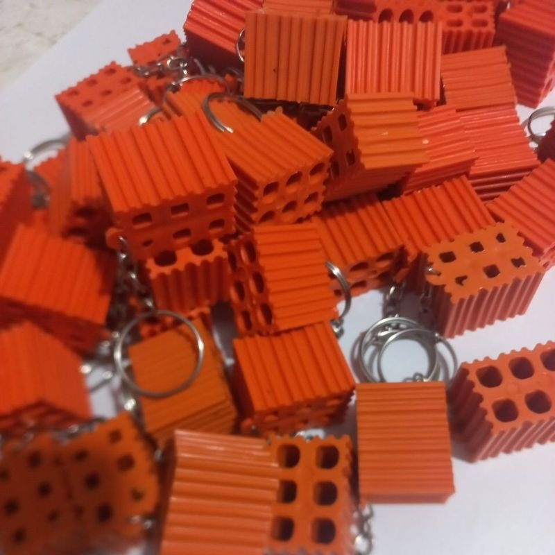 kit 100, 200, 300, 400 chaveiros mini tijolos para camapanha