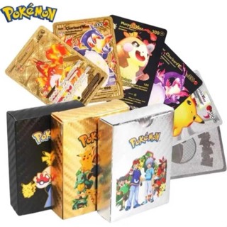 55 Peças Pokemon Charizard Cartas Ouro Preto Prata Coleção Jogo de Batalha Inglês para Crianças em Oferta na Shopee