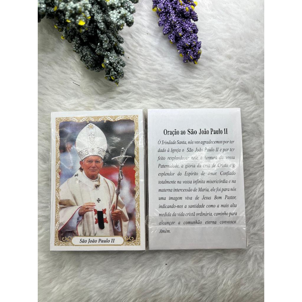 SÃO JOÃO PAULO ll - PACOTE COM 100 SANTINHO DE PAPEL