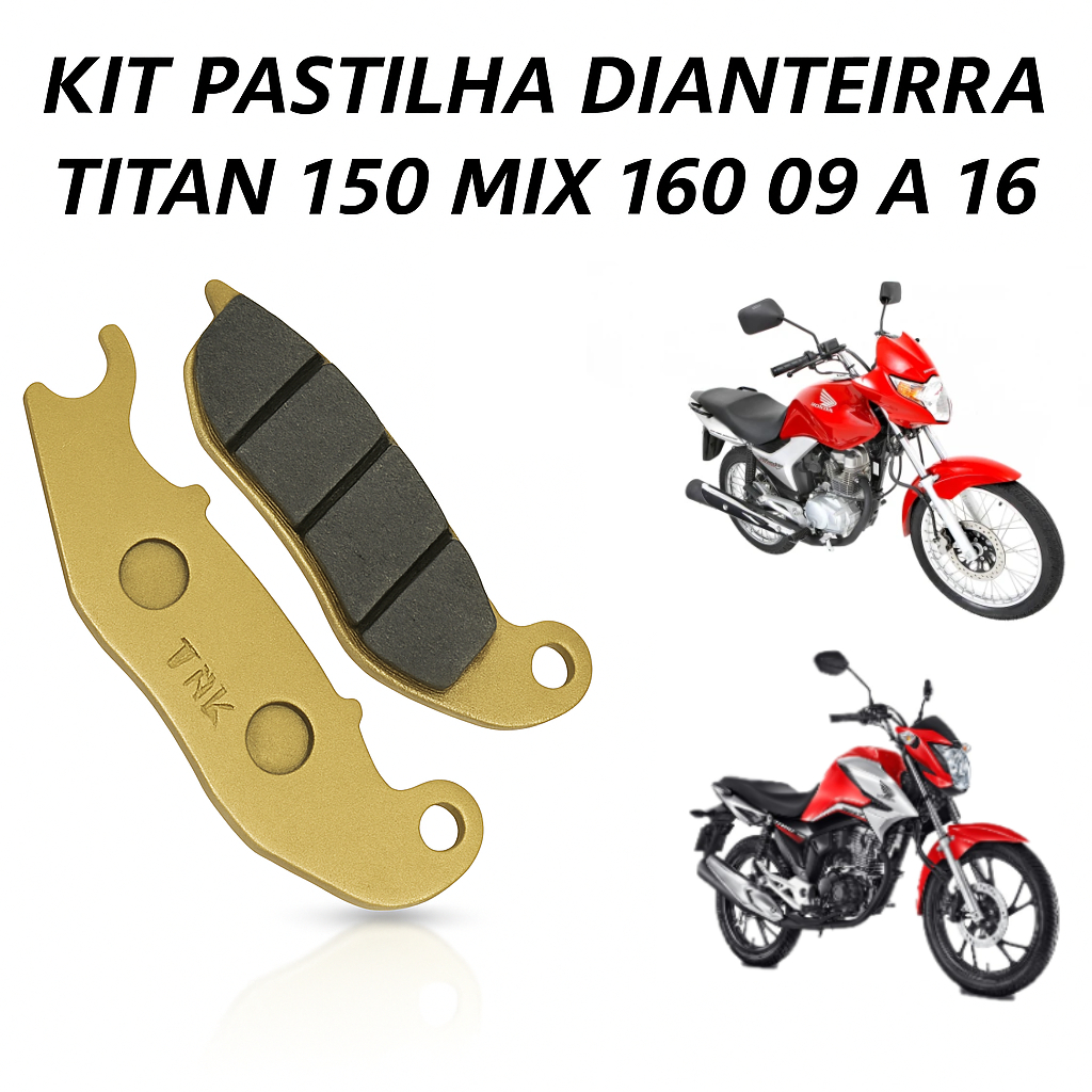 Kit Pastilha De Freio Dianteira Titan 150 Mix 09 A 13 Fan 150 160 09 A 17 em Oferta na Shopee