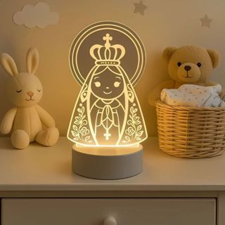 Luminaria Religiosa Nossa Senhora Aparecida Led Acrilico 1605 em Oferta na Shopee