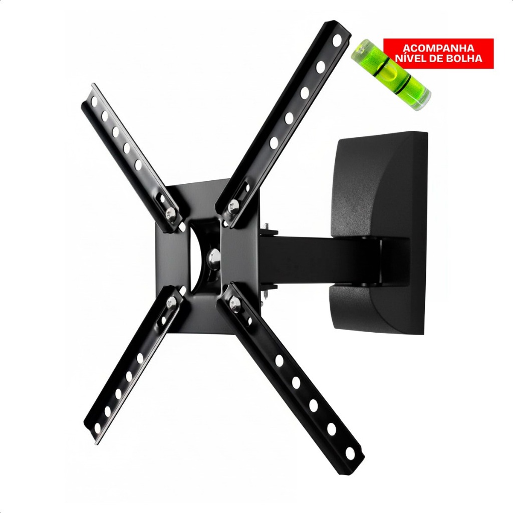 Suporte para TV LED LCD Plasma Smart 10 a 60 Polegadas Ajustável Articulado + Nível