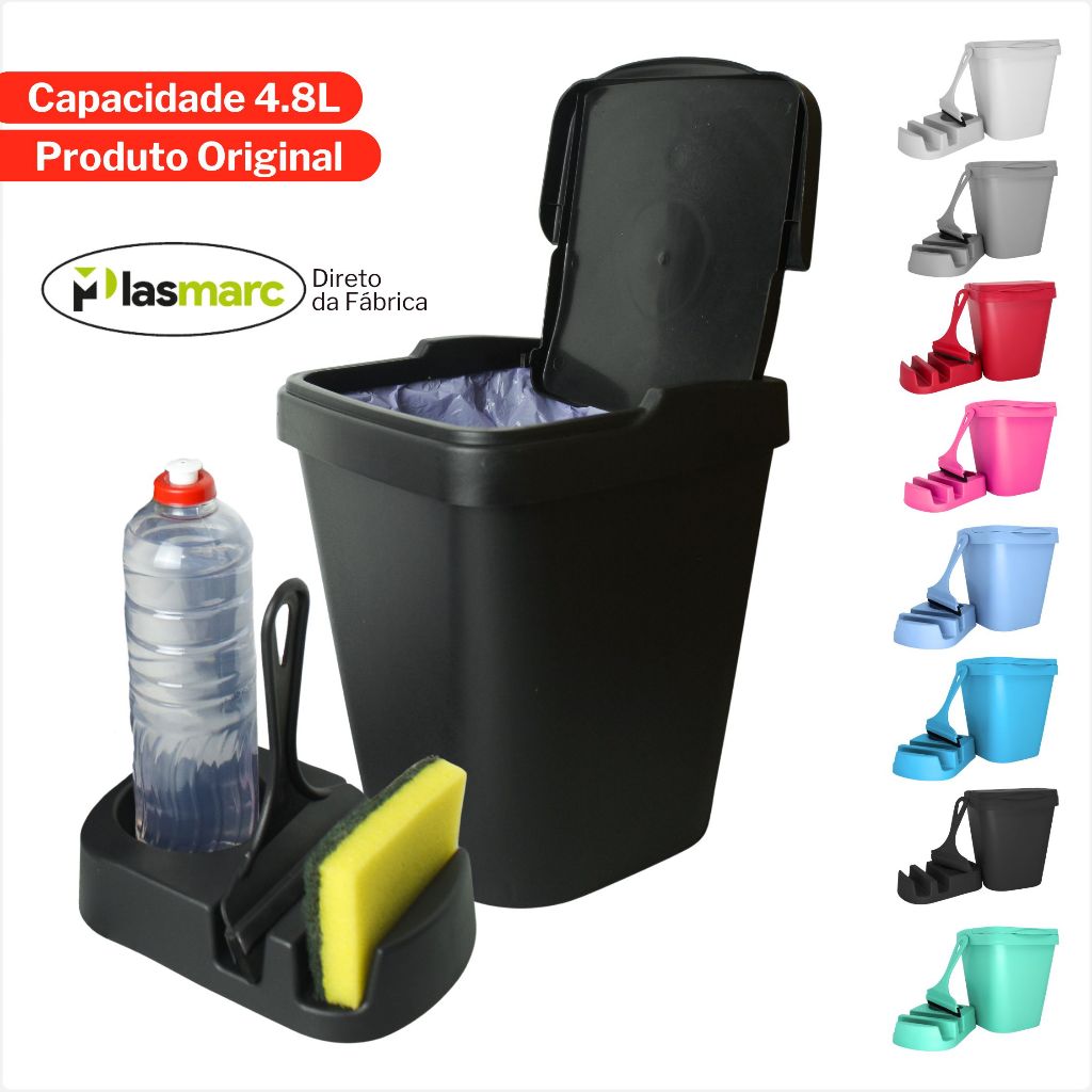 Conjunto Pia Elegance Lixeira Rodo E Suporte

 em Oferta na Shopee