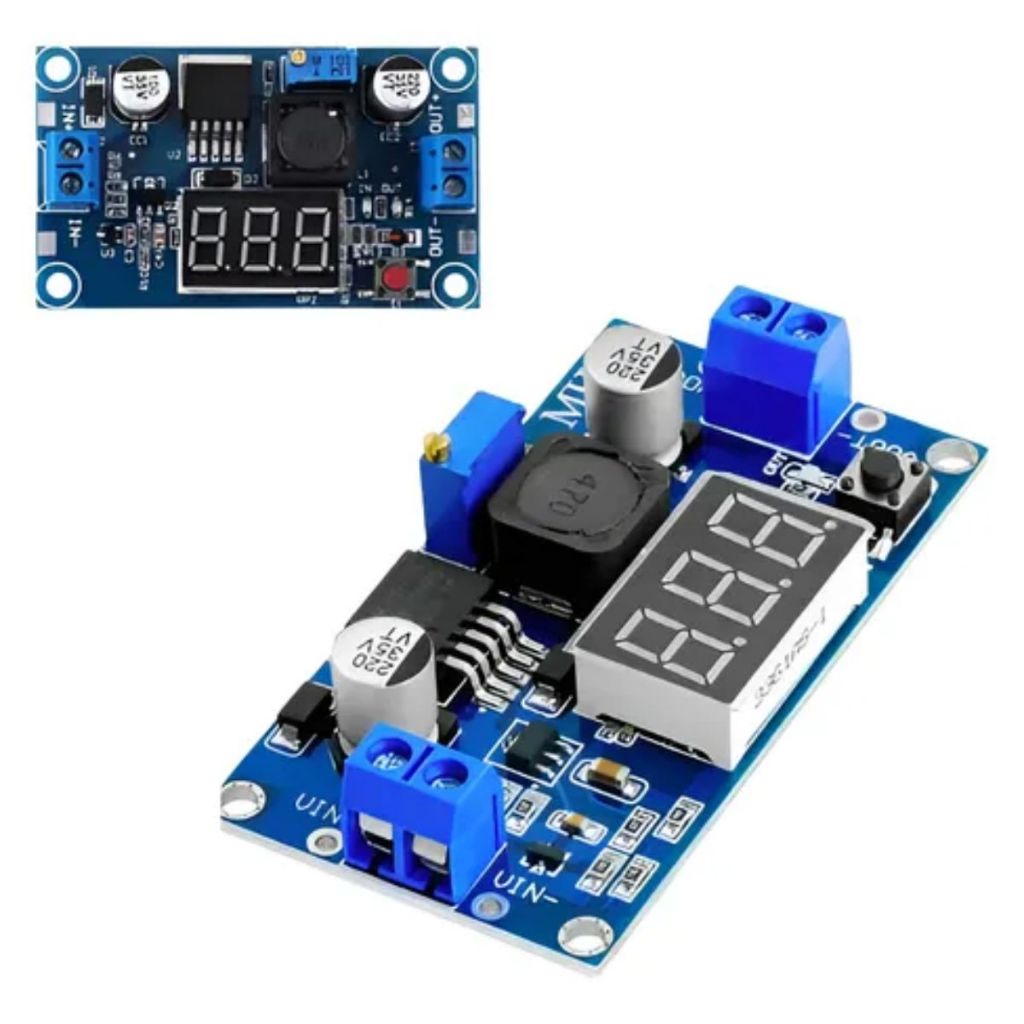 Regulador De Tensão Ajustável Lm2596 Dc Dc Step-down Display