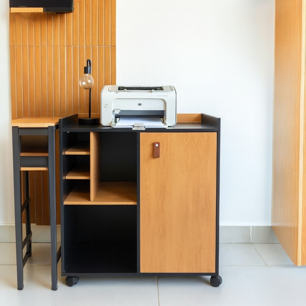 Armário Organizador Para Escritório Com Porta e Rodízio Envio Imediato em Oferta na Shopee